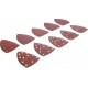 Jeu de feuilles abrasives pour meuleuse multifonctions | 145 x 100 mm | Cal. 40 - 400 | 25 pièces
