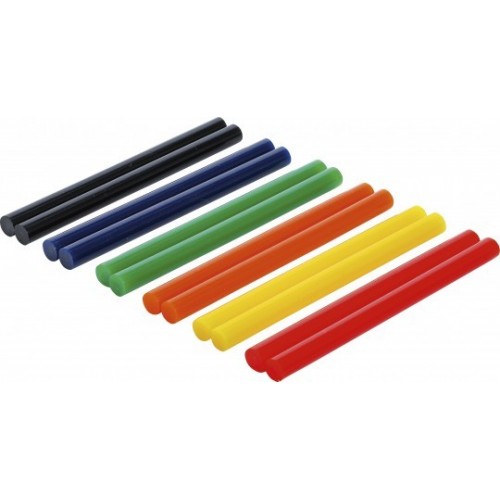 Bâtonnets de colle chaude | multicolores | Ø 11 mm, 150 mm | 12 pièces