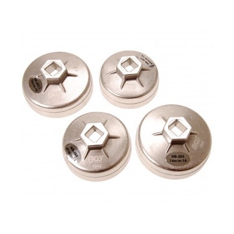 Jeu de clés à filtres cloches | Ø 65 - 75 mm | 4 pièces