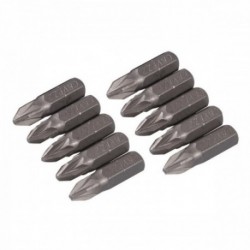 10 embouts Pozidriv chrome-vanadium