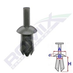 10 Clips fixation des pare-chocs Seat Alhambra '01 -'10 OE N10032301