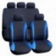 Ensemble de housses de siège auto - bleu / noir - 9 pcs