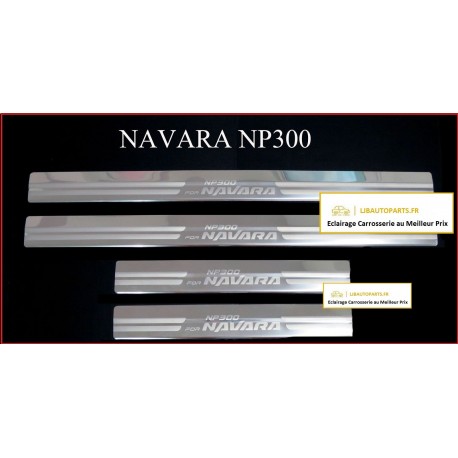 Lot 4 seuils de porte chromes Nissan Navara NP300 après 2014