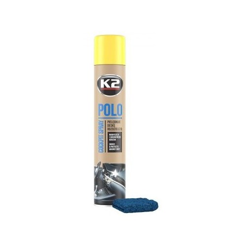 K2 POLO + MICROFIBRE spray 750 ML entretien du tableau de bord parfum citron