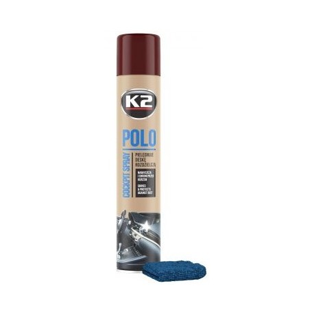 K2 POLO + MICROFIBRE spray 750 ML entretien du tableau de bord parfum Cola